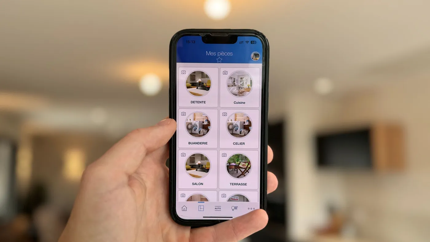 Application de pilotage domotique installée par GMaudet Elec